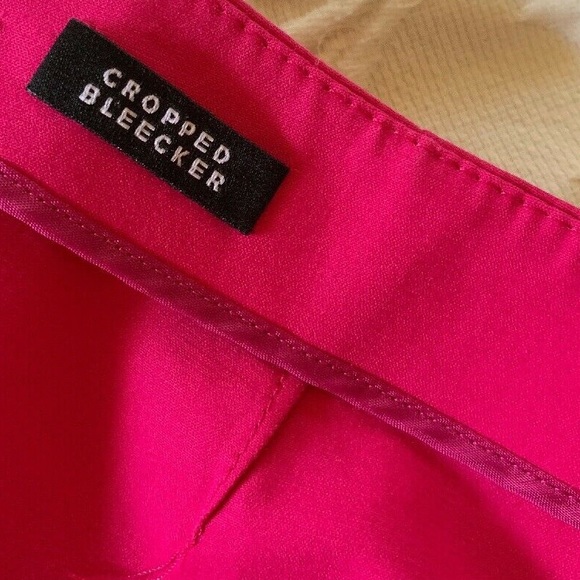 Lafayette 148 New York Pink Cropped Pants Bleecker Style - Picture 2 of 8